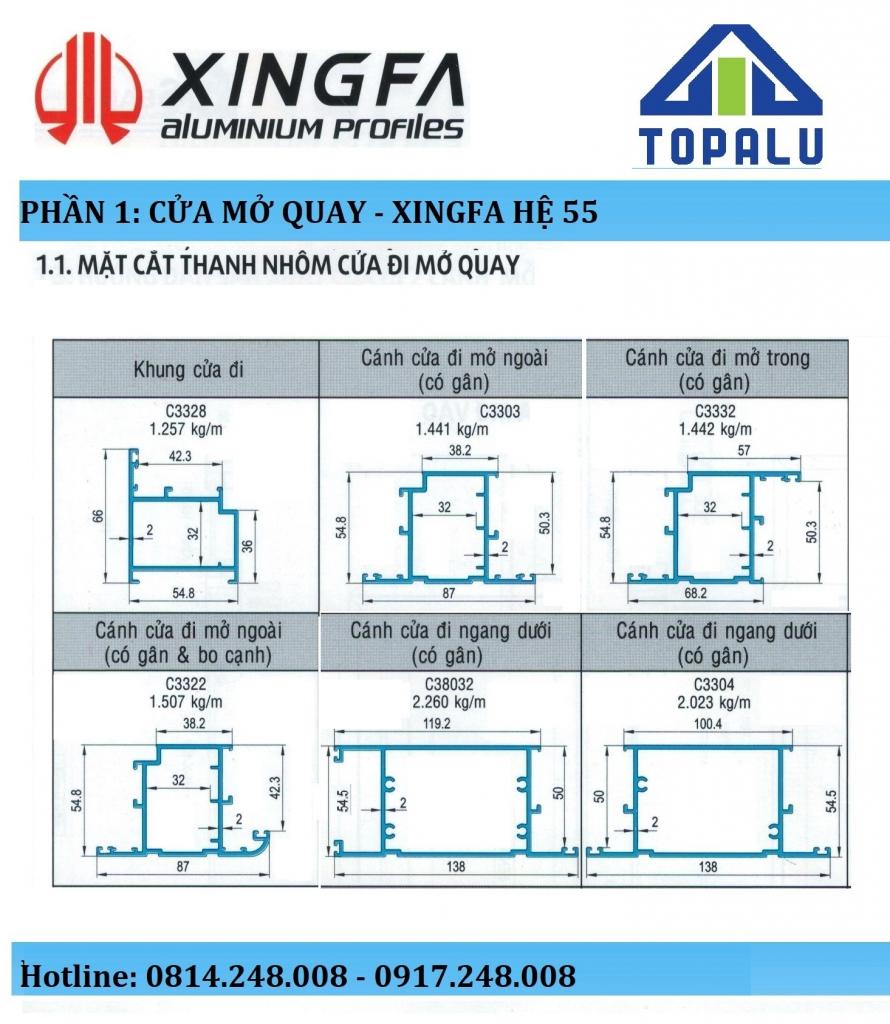 CỬA ĐI MỞ QUAY NHÔM DÀY 2li