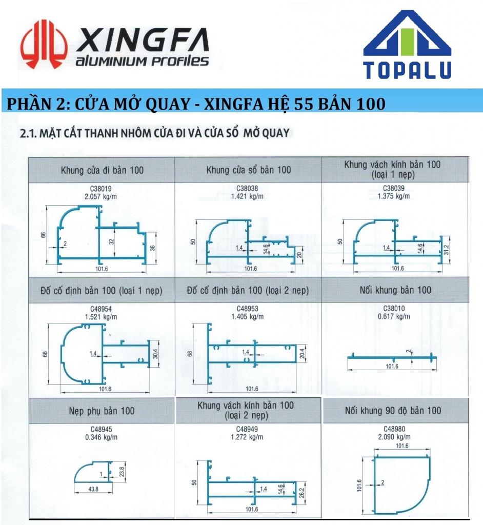 KHUNG BAO CỬA ĐI HỆ 55 BẢN 100